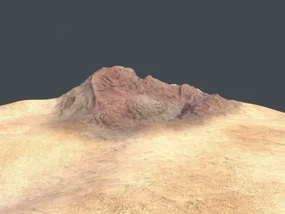 desert Low-poly 3D model