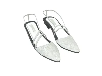 Medium Heel Shoes v2 006 Low-poly 3D model