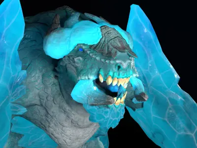 Ice Elemental Free low-poly 3D model