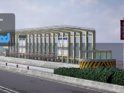 Taiwan Bus lane 3D model