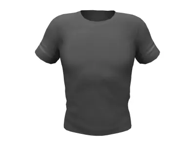 Mens Casual T-shirt Low-poly 3D model