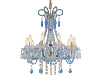 Georgian Glamour Grand Crystal Chandelier 3D model