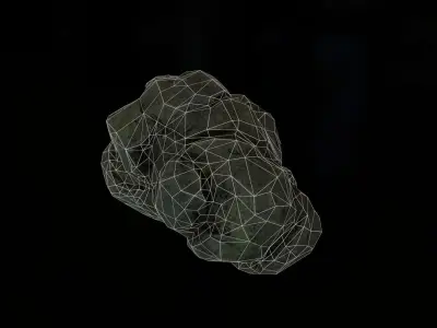 Forest Rock Low-poly 3D model