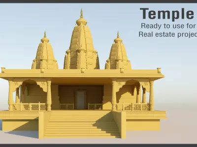 Temple for real estate project 3D model