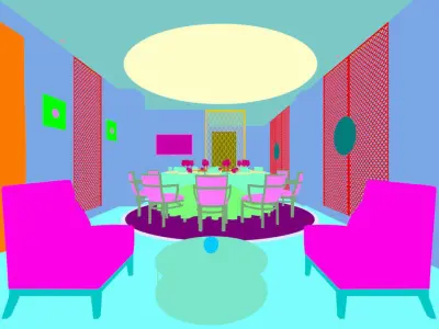 Business Restaurant - Coffee - Banquet  41 3D model