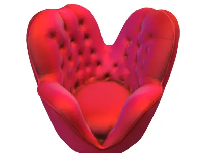 Pack Armchair Low-poly 3D model
