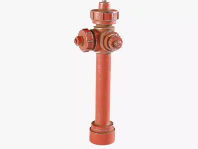 Fire Hydrant Low-poly 3D model
