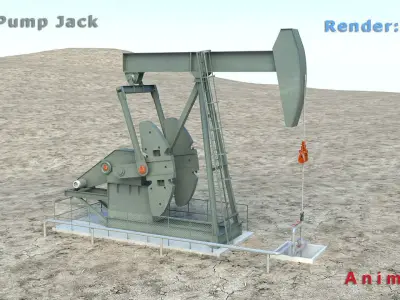 Oil Pump Jack 3D model