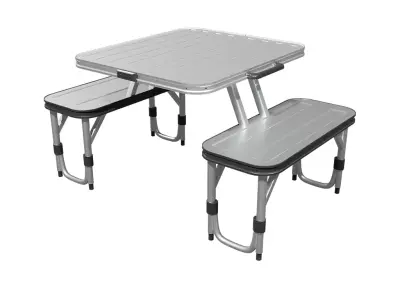 Foldable camping table Low-poly 3D model