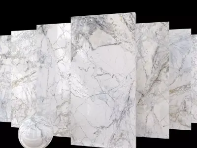 Marble Set Museum Supreme White 80x160 Set 3 Texture