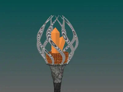 Magic wand Free low-poly 3D model