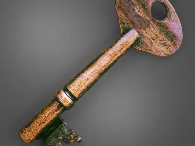 The Key old rusty 3D model