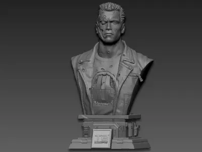 Terminator 2 Bust 3D print model