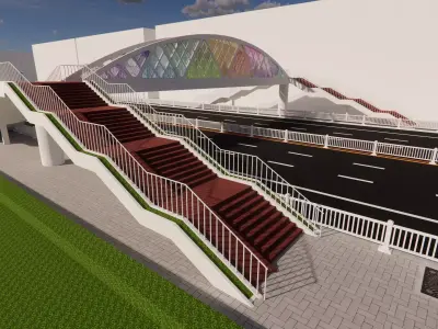 Pedestrian Bridge -B5 3D model