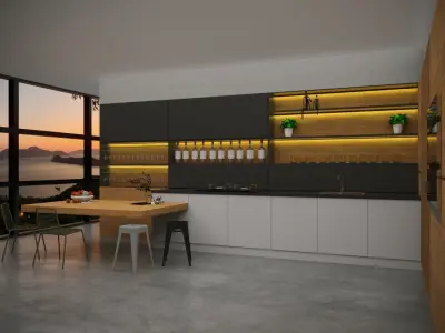 Kitchen lighting 3D model