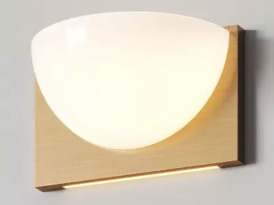 West Elm Curved Half Moon Sconce 3D model