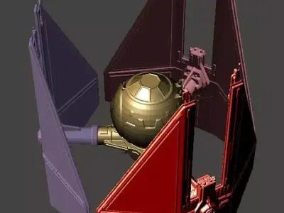 TIE-Cyclone star wars spaceship 3D print model