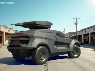  Armored Tactical Ground Interceptor Vehicle Rigged 