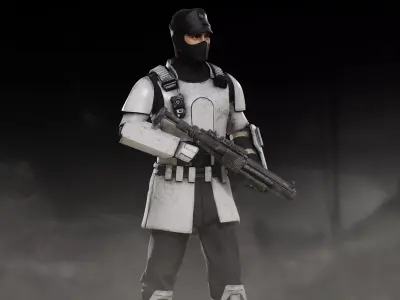 ISB Tactical Trooper Low-poly 3D model