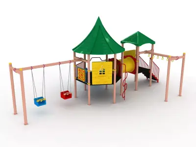 Hexagon Metal Playground 060 3D model