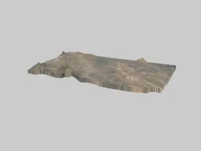 Kermanshah City Low-poly 3D model