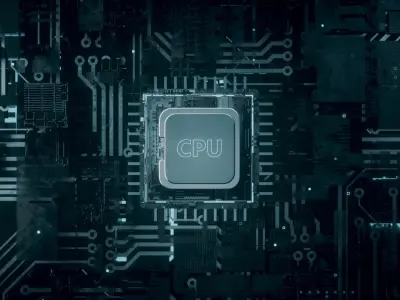  C4D Octane CPU chip core capacitance Scifi Circuit board 3D model