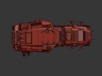 spacecraft Low-poly 3D model buy