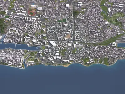 Zadar - 3D City Model Low-poly 3D model