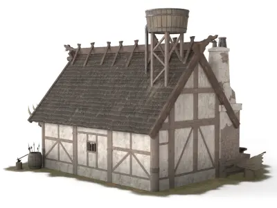 Viking House 01 Low-poly 3D model