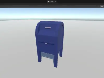 Mail Box Low-poly 3D model
