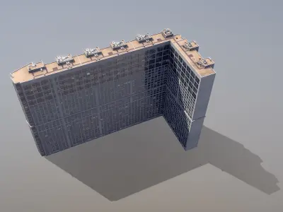 MSK Building 23 west Low-poly 3D model