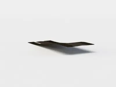 Road with hill Low-poly 3D model