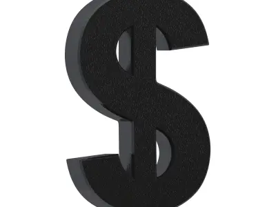 Currency Symbols Plastic Set 3D model