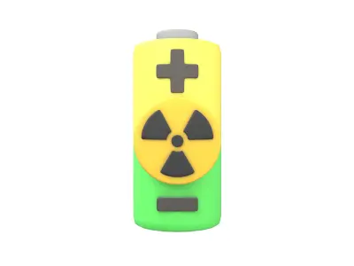 Nuclear Battery Icon v1 004 Low-poly 3D model