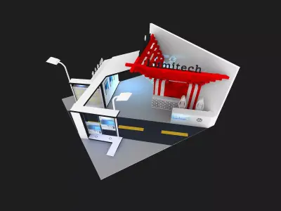 Creative booth 3D model purchase