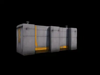  3d Render Concrete Barrier Traffic Isolated 3D model