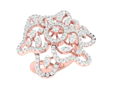 Women Ring  Render 3dm STL OBJ FBX Details 3D print model 374