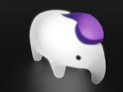 Indirect lighting of tapir 3D model
