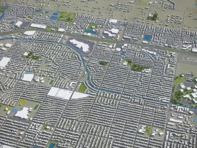 Midland - 3D City Model Low-poly 3D model