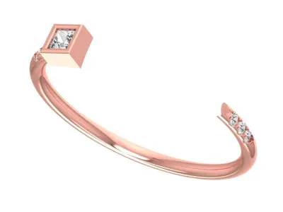 Women Light Weight Band Ring 3D print model 19