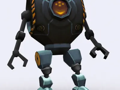 3DRT-Chibii-robot-03 robot Low-poly 3D model