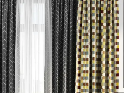 Curtain Set 164 3D model