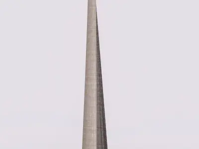 Elegant wicker floor lamp  3D model