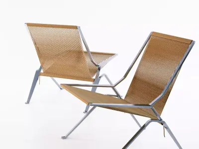 PK chair with metal frame 3D model