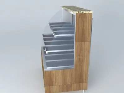 Kit-804 Hot Desk Exhibitor Curved 2 doors by: Alex Marques Free 3D model