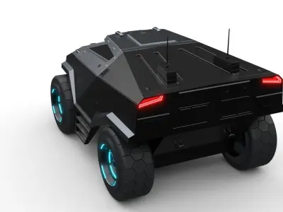 sci-fi military jltv 3D model