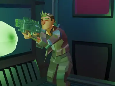 Rookie Jay - Low Poly Stylized Sci-Fi Character Low-poly 3D model