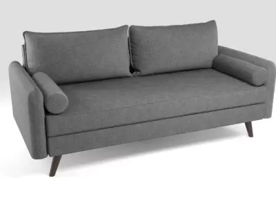Grey Fabric Sofa 3D Model PBR for Architectural Visualization 3D model