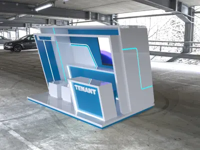 Exhibition Booth Stand Stall Trade Show 3D model 3x2 3D model