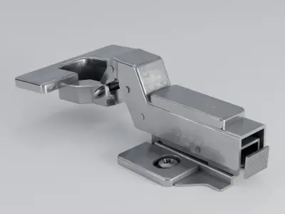 Cabinet Hinge Inset door hinge animated Low-poly 3D  Low-poly 3D model